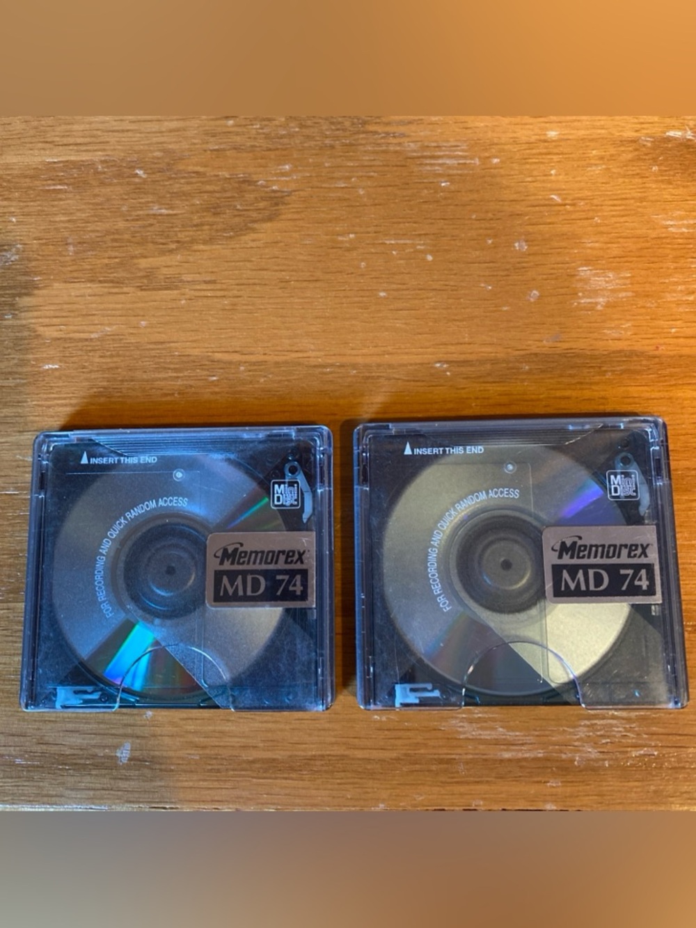 Lot of 2 Mini Disc Memorex MD 74. Pre-Recorded Case